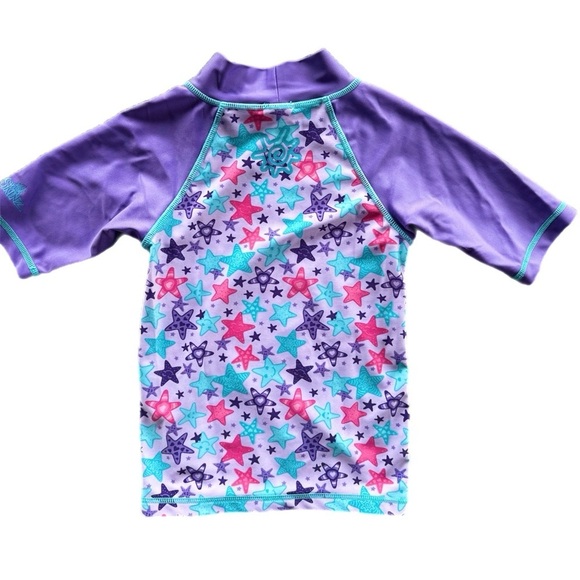UV Skinz Girls Half Sleeve Purple Rash Guard  Sun Shirt 4T - Picture 3 of 4